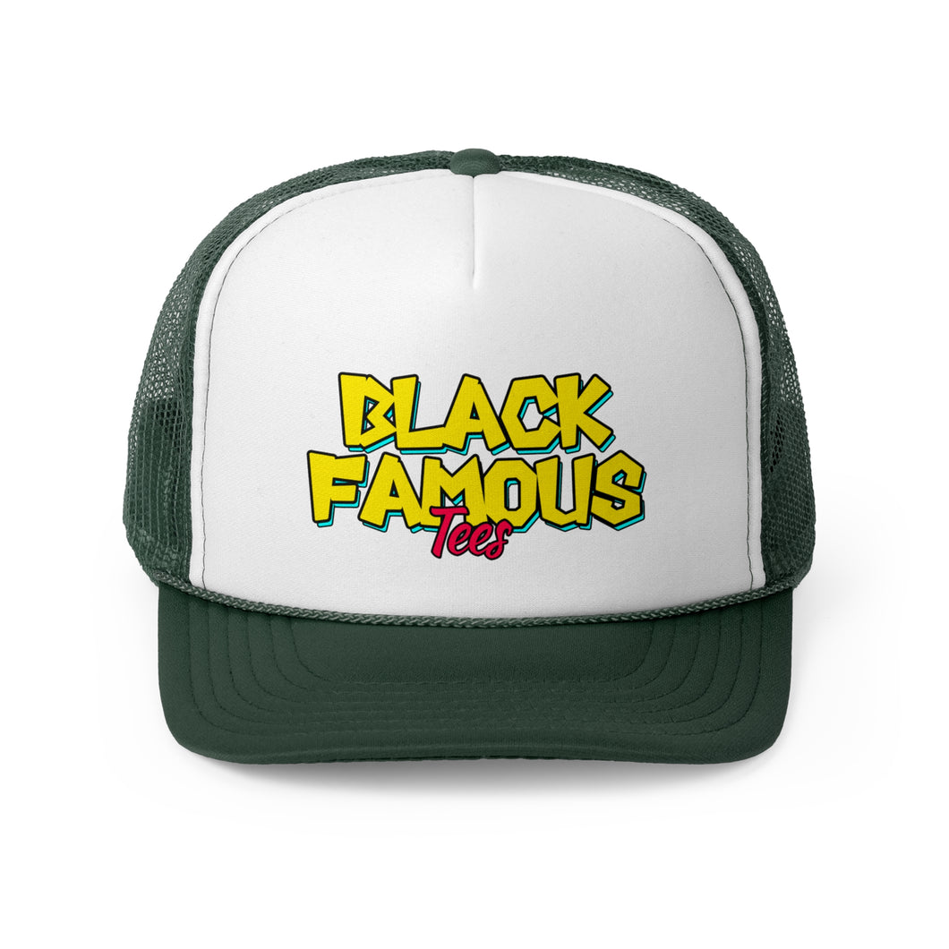 Black Famous Tees Trucker Hat